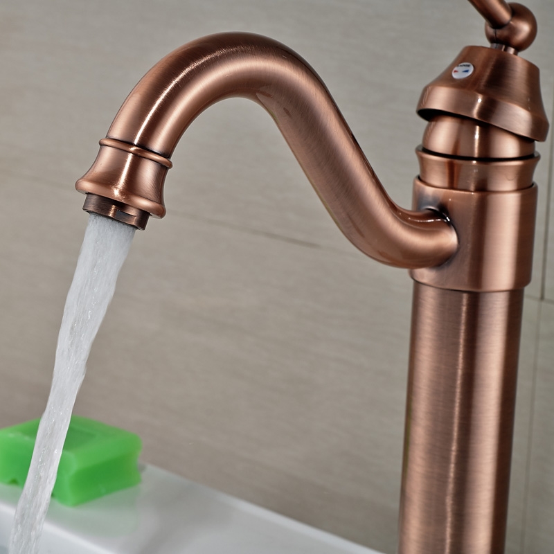 Single Handle Brushed Nickel Bathroom Sink Faucet
