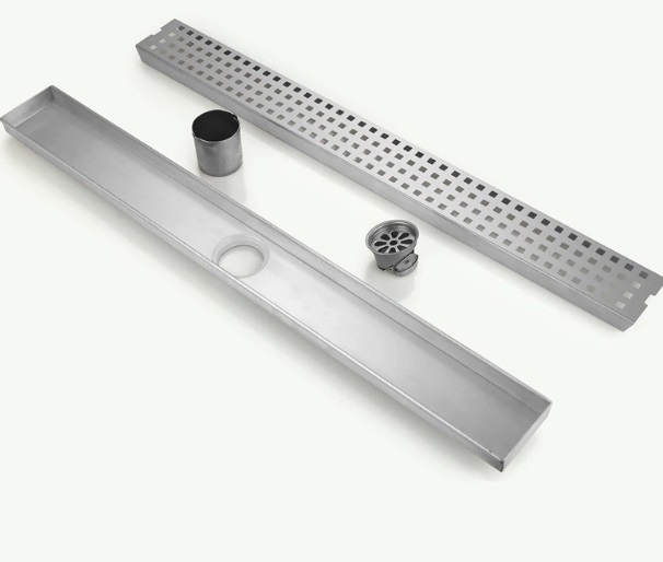 Stainless Steel Floor Mount Square Holes Deodorisation Drainer