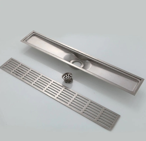 Stainless Steel Linear Bathroom Shower Horizontal Drain