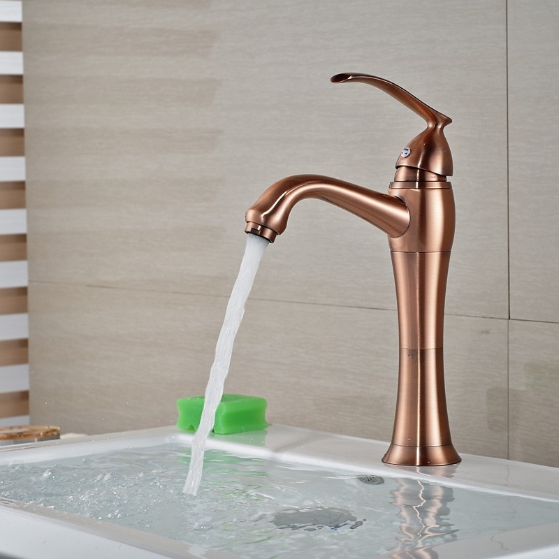 Stylish Cap Single Handle Bathroom Sink Faucet