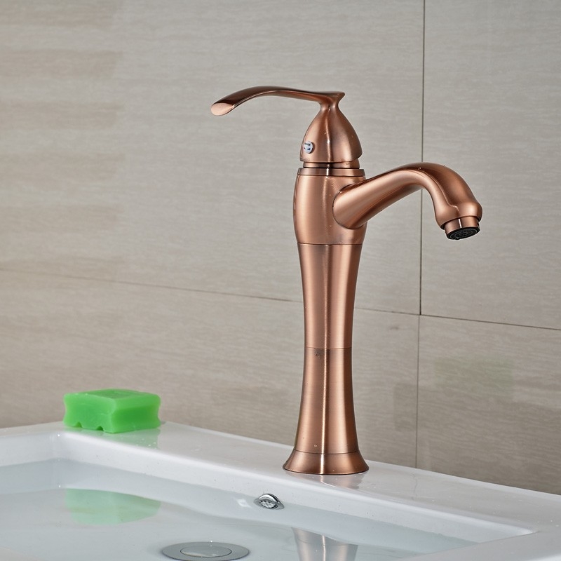 Stylish Cap Single Handle Bathroom Sink Faucet