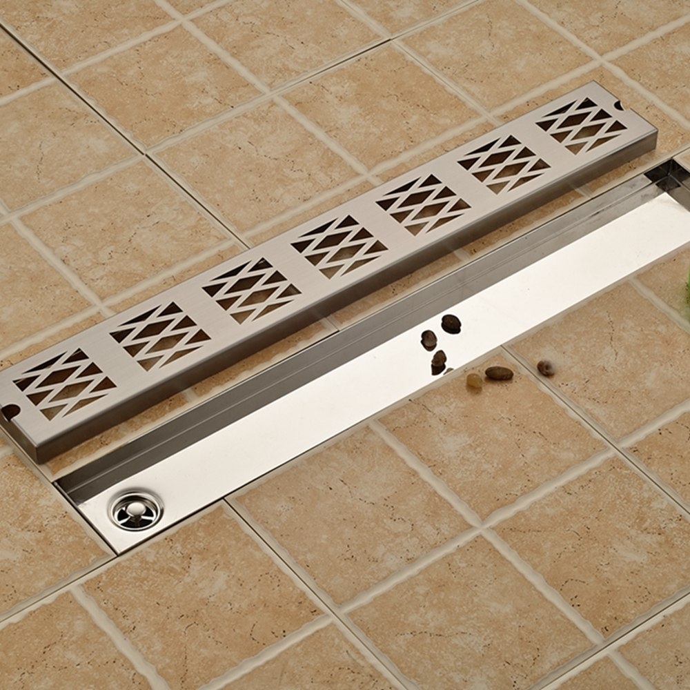 Stylish Zig Zag Floor Stainless Steel Bathroom Shower Drain