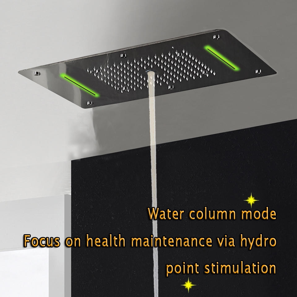 Super Luxury Recessed Ceiling Mount LED Large Shower Set
