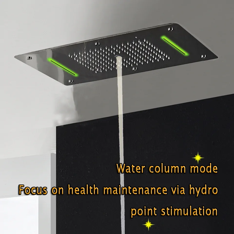 Super Luxury Recessed Ceiling Mount LED Large Shower Set Super Luxury Recessed Ceiling Mount LED Large Shower Set