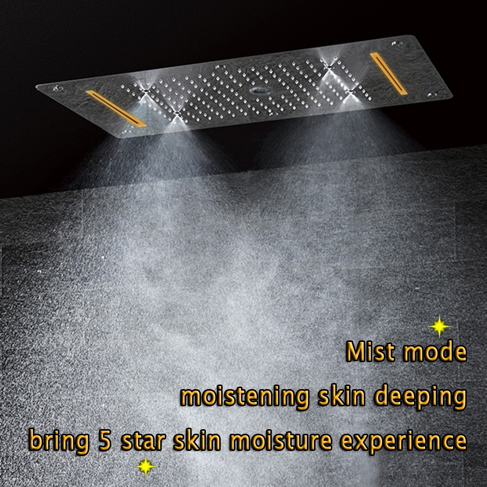 Super Luxury Recessed Ceiling Mount LED Large Shower Set