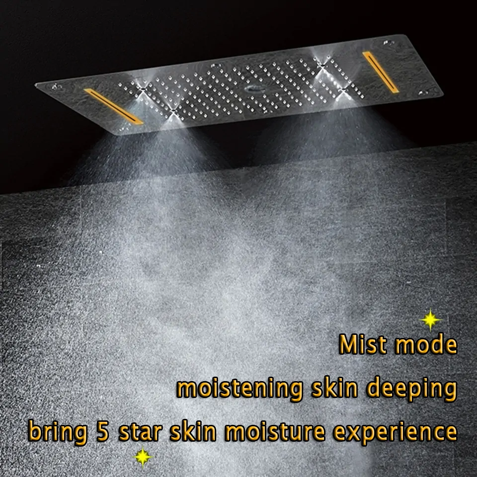 Super Luxury Recessed Ceiling Mount LED Large Shower Set Super Luxury Recessed Ceiling Mount LED Large Shower Set
