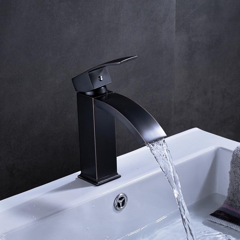 Tall Style Single Handle Deck Mounted Bathroom Mixer Faucet