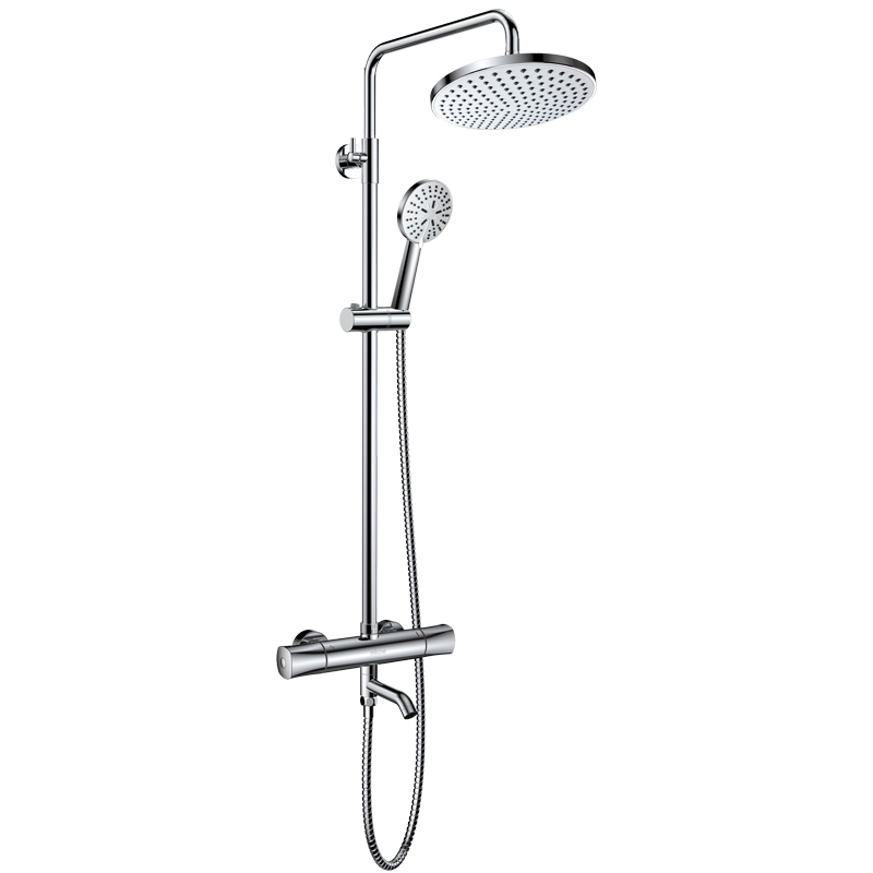 Thermostatic Chrome Wall Mounted Bathroom Shower-Head