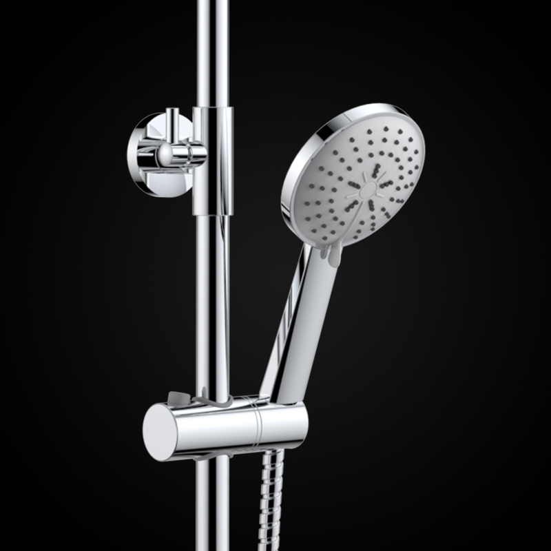 Thermostatic Chrome Wall Mounted Bathroom Shower-Head