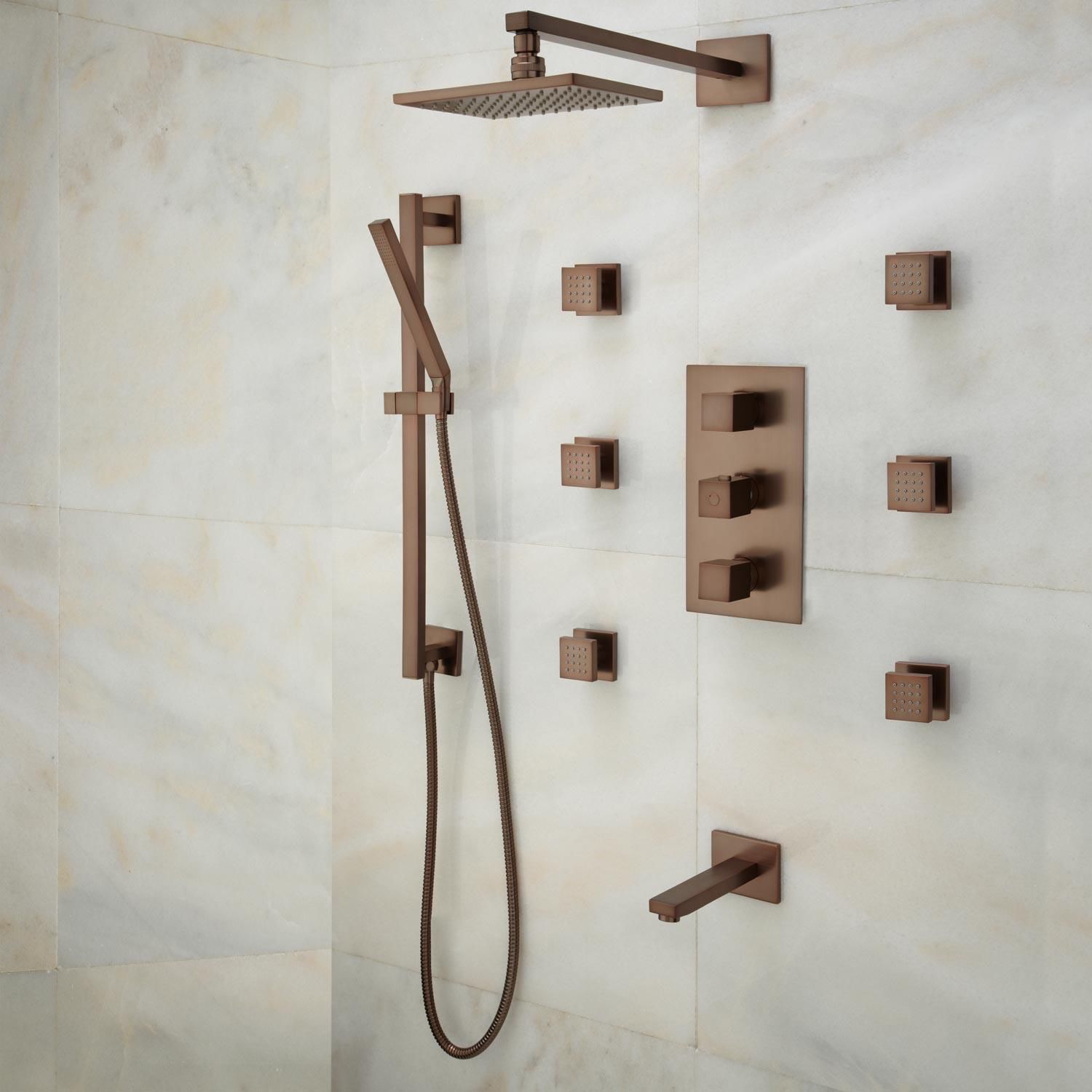 Thermostatic Shower Systems oil rubbed bronze