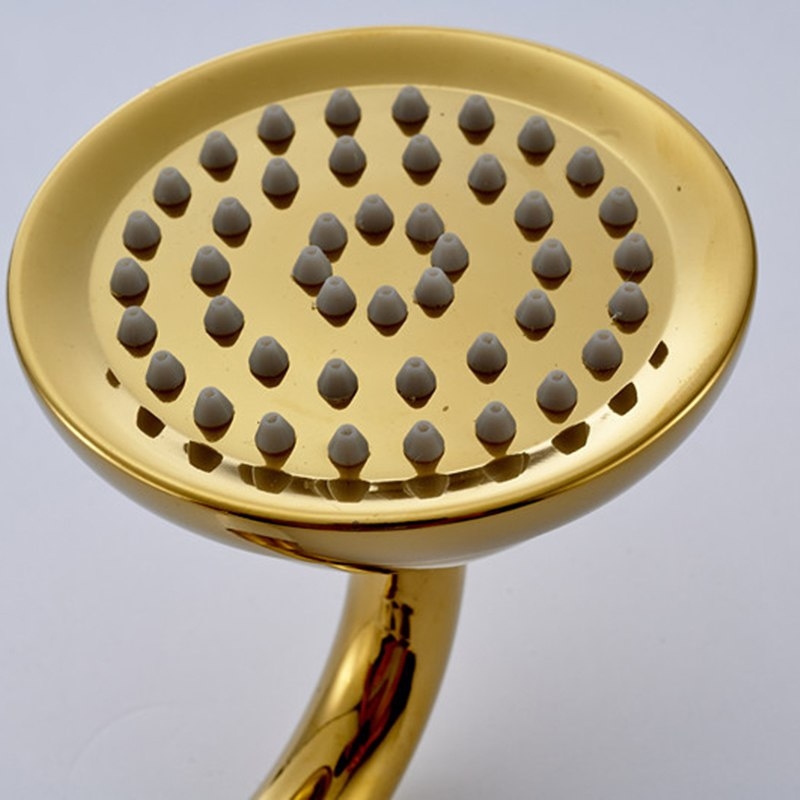 Unique Widespread Rain Waterfall Gold Bathroom Shower-Head