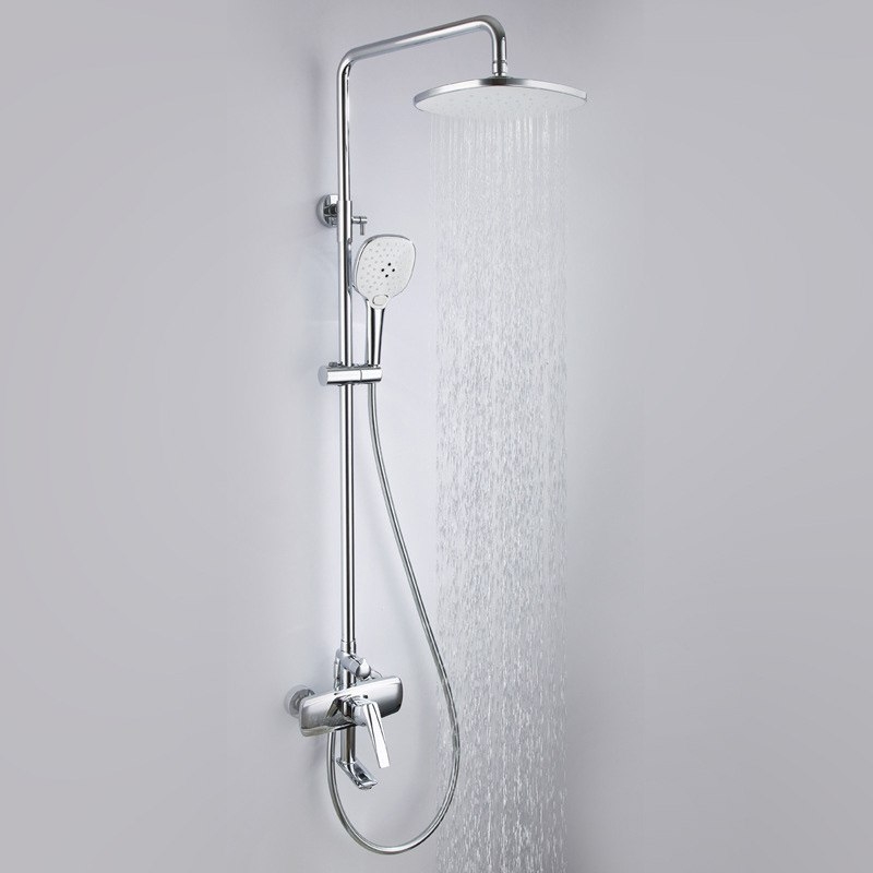 US Widespread Wall Installation Shower Head Faucet with Handheld Shower