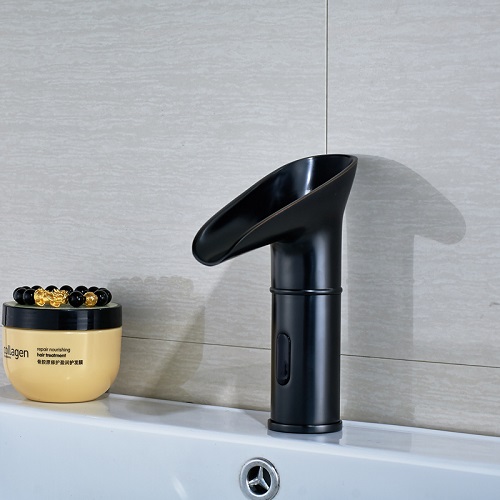 Vegas Oil Rubbed Bronze Battery Power Automatic Hand Touch Sensor Bathroom Basin Faucet