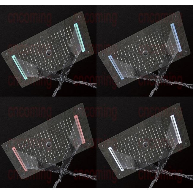Super Luxury 5 Function Recessed Ceiling Mount LED Large Shower Set