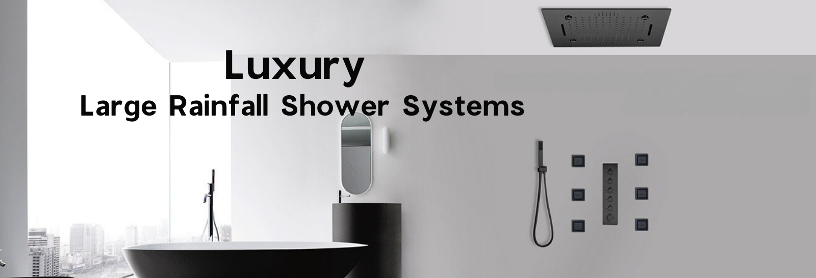 shower Head Black Luxury