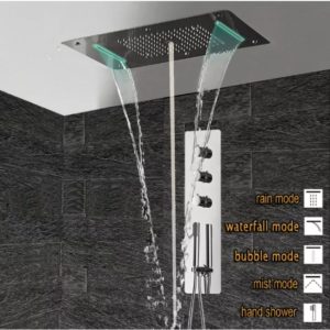 Super Luxury 5 Function Ceiling Mount Shower Set
