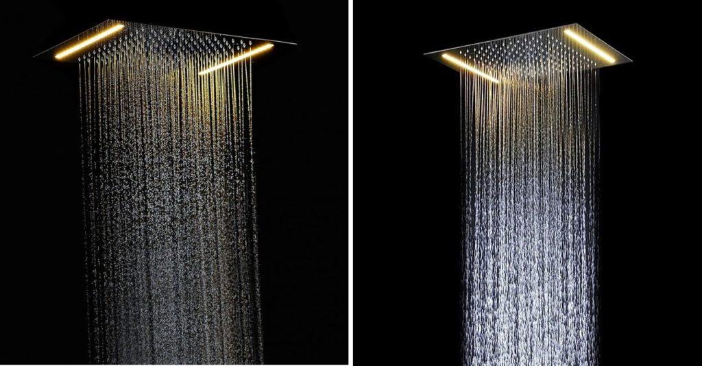 Juno 20X14" Rainfall Embedded Ceiling Mount Single Color LED Shower Head