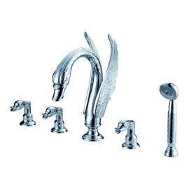 5 Holes Chrome Waterfall Bathtub Faucet Features