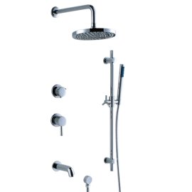 8 to 16 Round Shower Head Set Stainless Steel Chrome plated top shower Set