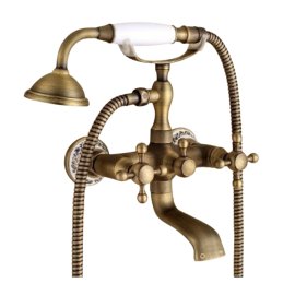 Antique Design Brass Body Wall Mount Clawfoot Bath tub faucet