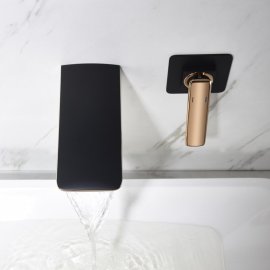 Black and Rose gold faucet