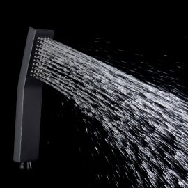 Black Rainfall Digital Shower Head with 3 Jet Spa Bathroom Shower