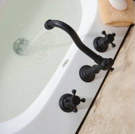 Classic Style Deck Mounted Widespread Bathroom faucet in Oil Rubbed Bronze