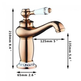 Rose Gold Finish Bathroom Basin Sink Faucet