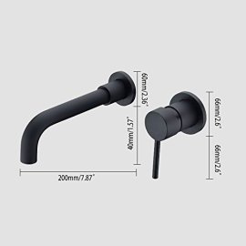 Elisa Solid Brass Modern Wall-Mount Bathroom Sink Faucet