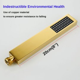 Gold Finish Wall Mounted three LED 3 Function Rain Shower Head