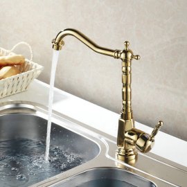 Luxury Gold Chrome Finish Kitchen Faucet