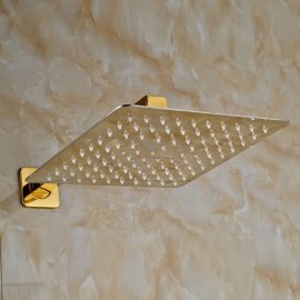 Gold Square Widespread Contemporary 8 Inches Bathroom Shower with Hand-Held Shower