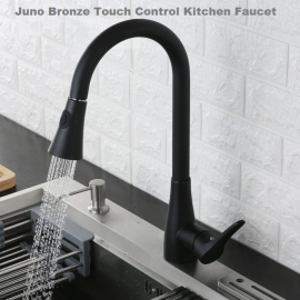 JUNO Ultra Modern Design Bronze Touch Control Kitchen faucet