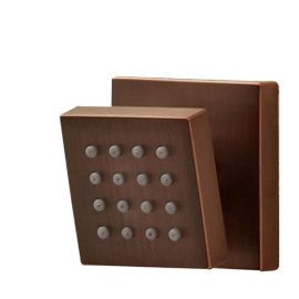 Oil Rubbed Bronze Square Jetted Body Shower