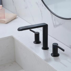 Widespread brushed gold Bathroom Sink Faucet
