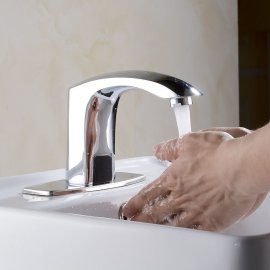 Juno Chrome Finished Automatic Motion Sensor Kitchen Faucet - Motion Sensor Bathroom Faucet