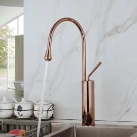 Juno Commercial Rose Gold Deck Mounted Single Handle Countertop Sink Faucet