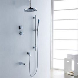 Fabeno Wall Mount Shower Head with Handheld Showers