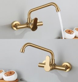 Juno New 360° Rotatable Hot And Cold Single Handle Wall-mount Kitchen Sink Faucet