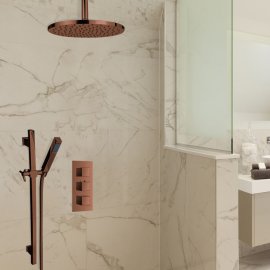 Juno Oil-Rubbed Ceiling Shower Head Set 