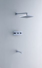LED Shower Set with Diverter, Mixer and LED Spout