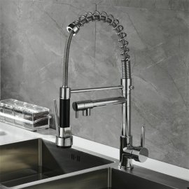 Chrome Finish commercial kitchen faucet with spray