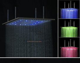 Luxury Oil Rubbed Bronze Color Changing LED Rain Shower Head