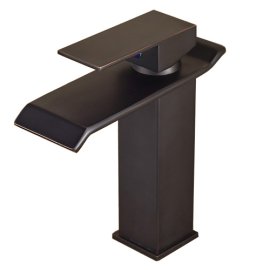 Michigan LED Light Oil Rubbed Bronze Basin Sink Faucet