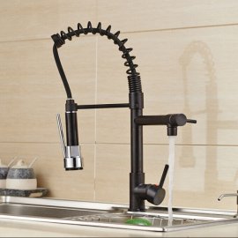 Oil Rubbed Bronze Kitchen Faucet Pull Down Spray