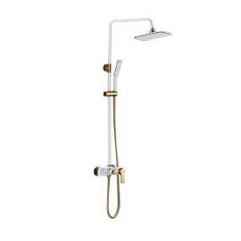 Juno Rich Luxury Waterfall Painted Wall Mount Shower Head with Handheld Shower