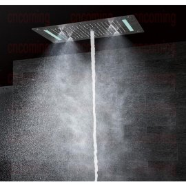 2021 Super Luxury 5 Function Recessed Ceiling Mount LED Large Shower Set