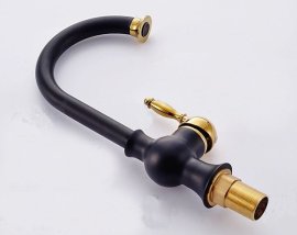 Campania Single Lever Deck Mount Bathroom Vessel Sink Faucet in Oil Rubbed Bronze