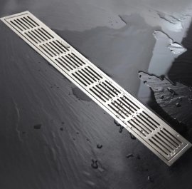 Juno Stainless Steel Linear Bathroom Shower Horizontal Drain