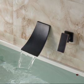 Waterfall Single Lever Bathroom Sink Faucet Dark Oil Rubbed Bronze
